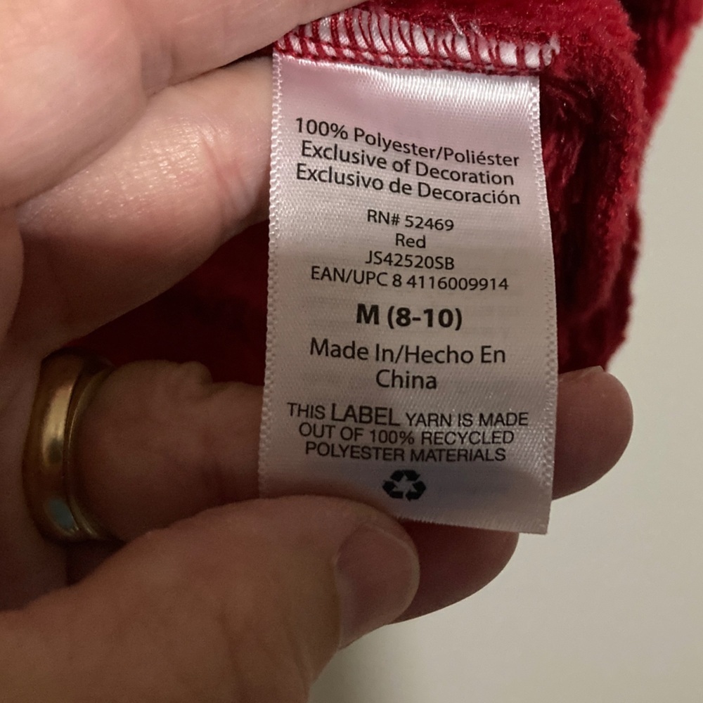 Red Hooded Pullover with Joyful Embroidery - Picture 4 of 11